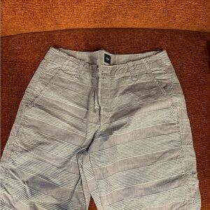 GAP Gray Striped Men's Flat Front Shorts